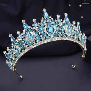 Fermagli per capelli Eleganti diademi e corone da sposa barocchi Copricapo da sposa Party Prom Abito da sposa Corona Accessori per gioielli