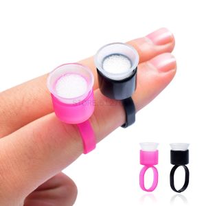 accesories 100pcs Tattoos Supply Ring Cup Tools Microblading Pigment Holder Permanent Makeup Disposable Tattoo Ink Cups With Sponge