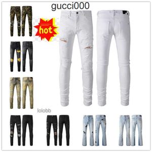 Mens Jean am Designer Jeans ami Calças amirly amirlies Luxo amiiri Denim roxo imiri Buracos Calças 2023 COOLGUY Biker New Man Chegadas Roupas D8GL 2S7W