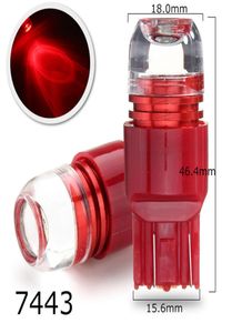 10Pcs Strobe flashing Red 12V T20 7443 LED Car Rear Tail Brake Light Bulb Stop Lamp car Reverse Light Strobe Flashing Lamp4686737