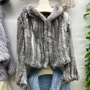 Fur natürliche Fuchsfellschichten Neue Frauen Winter echtes Fuchsfell Bestverkaufte Kleidung für Frauen kurzer Mantel mit Kapuze