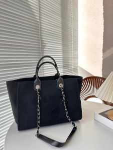 Kadın tasarımcı çanta lüks çantalar klasik pearl plaj çantası tuval malzemesinden yapılmış basit ve gündelik büyük kapasiteli crossbody tasarımcı çantası spraktik ve çok yönlü el