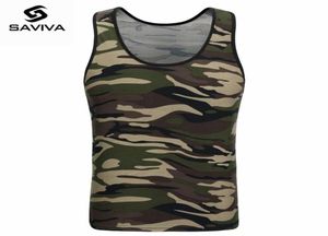 Hela 2017 Saviva Men TOP COMON COMOLL Högkvalitativ Oneck Randig Tee Camo Army Green Sleeveless för hela kamouflagen Tan2241238