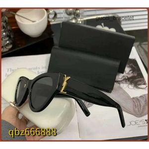 Designer Sunglasses for Women and Men Designer Y Slm6090 Same Style Classic Cat Eye Narrow Frame Butterfly Sun Glasses with Box