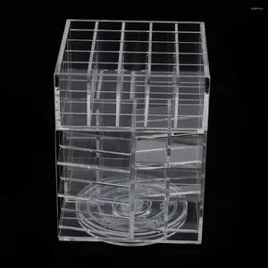 Makeup Brushes Beauty Acrylic Rotating Organizer Holder Tower Stand Clear