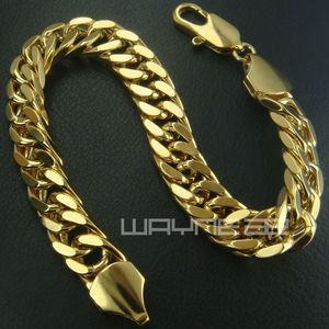 18K 18CT مملوءة بالذهب GF Mens 10 مم عرض 22 سم طول Braclet B119217M