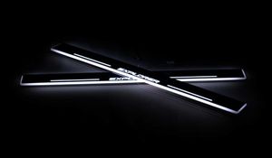För Ford Explorer 2011 2018 Acrylic Moving LED Välkommen Pedal Car Scuff Plate Pedal Door Sill Pathway Light6250637