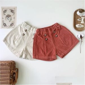 Shorts crianças roupas de inverno bebê bot veludo crianças roupas outono bloomer curto meninas de 2 anos para 7 gota entrega maternidade dhuao