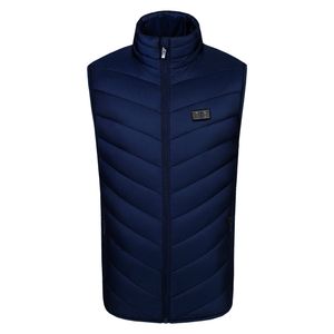 Gilet elettrico tuta riscaldante con ricarica USB per gilet in cotone isolante invernale riscaldamento singolo a nove zone