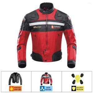 Vestuário de motocicleta duhan jaqueta masculina motociclista moto equitação outono inverno moto motocross roupas forro interno quente