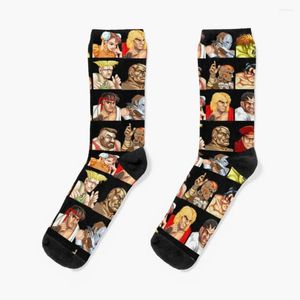 Men's Socks Street Fighter 2 Character Select Happy Men