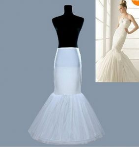 Latest Wedding Mermaid Petticoats/Slip 1 Hoop Bone Elastic Dresses Crinoline Trumpet Bridal Petticoats