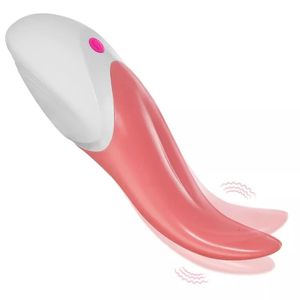 Реалистичные вибраторы для лизания языка для женщин, 10 скоростей, соски, стимуляция клитора, секс-игрушки для взрослых, женские пары, удовольствие 240227