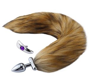 Fox Tail Anal Butt Plug Removable Metal Anus Bead Stimulator Massager Sex Products Fetish Adult Games Fun Couples Toys For Women M6576744