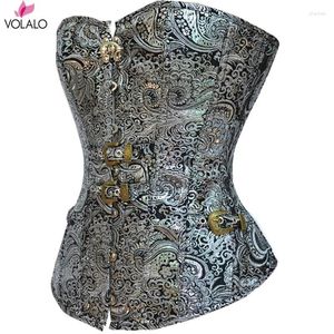 Kvinnors shapers Volalo Women Steampunk Corsets Harness Belt and Bustiers Lingerie Sexy 2024 Style Ladies Waist Trainers