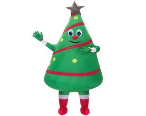 vuxen uppblåsbar kostym ny design grön julgran maskot kostym 8211531