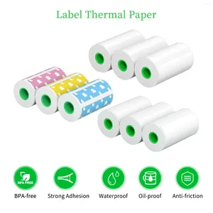 PeriPage 3 rolos etiqueta de papel adesivo autoadesivo à prova d'água à prova de óleo para impressora A6/A9/A9s/A9 Pro/A9 Max/A9s Max