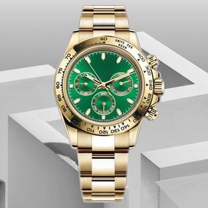 Tasarımcı İzler Lüks İzle Erkek Paslanmaz Çelik Üç Göz Kadın Çelik Vintage Panda Stil Moda İş Su Geçirmez Luminous Lüks Gelişmiş Emerald Watch