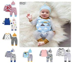 3 pezzi set set di vestiti per neonato autunno infantile neonato vestiti per ragazze magliette a maniche lunghe pantaloni leggingscappello abiti per bambini9577416