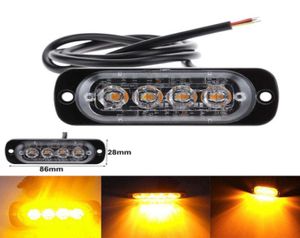 50pcs 1224V Truck Car 4 LED Flash 12w Strobe Luz de advertência de emergência piscando Lights8061696