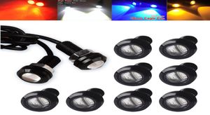 10x 9w 18mm bil dimma omvänd ljus 2 LED 2LED EAGLE EYE VIT RED LIGHT DAYTIME RUNT SACK Backup Light Car Motor7515278