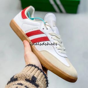 2024 scarpe da design di nuovo stile Wales Bonner Pony Leopard Tonal Cream White Silver Core Black Sporty Rich Designer Scarpe Spattine Rosse Bianco Bianco Green