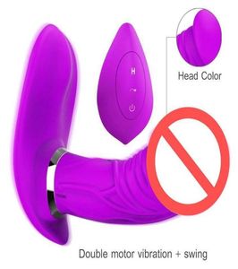 Weiblicher Schmetterlings-Dildo-Vibrator, USB-drahtlose Fernbedienung, Vibratoren für Frauen, Sexspielzeug für Erwachsene, Schaukel, vibrierender G-Punkt-Stimulator 12261833