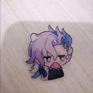 Nyckelringar Genshin Impact Lyney Neuvillette Lynette Abnormitet Form Pin Badge Cosplay Accessories For Clothes Ryggsäck Decor Broschegrester