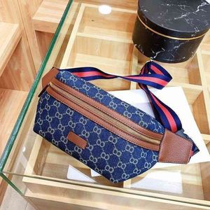 handbag Fashion Denim chest spring and summer printed canvas single shoulder diagonal small woven belt waist bag3305