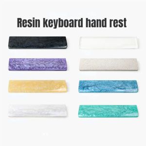 Pads Resin Wrist Rest Pad for Mechanical Keyboard Handmade with Non slip Feet 61 87 104 Keys White Black Transparent Hand Relax PC