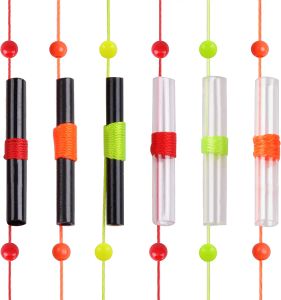 Verktyg 300st Fishing Floats Slip Bobber Stopper Pärlor Kit Float Stopps String Knots Fishing Pärlor Line Through Bobbers