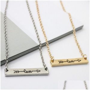 Pendant Necklaces Couples Love Letters Pendants Designer Necklace For Woman Man Gold Sier Plated Alloy Link Chain Choker Womens Mens Dhmvw