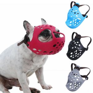 Accessories Adjustable Anti Barking Aggressive Dog Short Snout Face Mesh Biting Chewing French Bulldog Pet Dog Muzzle