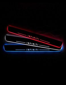 For Infiniti QX80 2013 2020 Acrylic Moving LED Welcome Pedal Car Scuff Plate Pedal Door Sill Pathway Light2938208