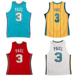 Genähte Basketball-Trikots Chris Paul 2005–06 10–11 Mesh Hardwoods Classics Retro-Trikot weiß gelb grün Herren Damen Jugend-Trikots S-6XL 3