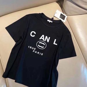 Summer Mens and Womens T-shirt, French Designer Clothing Letter Tryckt T-shirt Casual Fashion Logo Round Neck Sports Bomull Lös kortärmad t-shirt