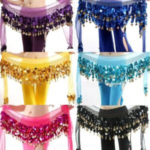 Scenkläder för Thailand/Indien/Arab Show Costumes Tassels Belly Dance Belt Midje Chain Dancer kjol Hip Scarf