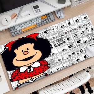 Pads Mafalda Mouse Pad Gamer XL Home Large HD Mousepad XXL MousePads Soft Office Anti Slip Computer Desktop Mouse Pad Mice Pad