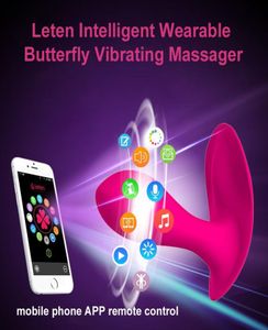Leten Bluetooth Connect Intelligent App Remote Control Wearable Butterfly Vibrator GSPOT Clitoral Vibrator Sex Toys for Women 1761329731
