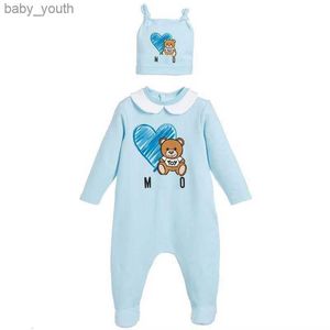 Baby Rompers Body Suits Cover Noworodka Dziewczęta Ubrania jednoczęściowe Ubrania Solid Kolor Drukowane wiosna dla dzieci i jesienne długie rękawy Sleepyts