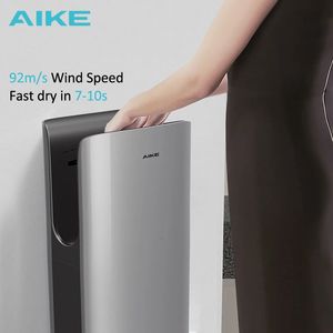 Автоматическая сушилка для рук AIKE для ванной комнаты Струйная сушилка для рук с фильтром HEPA Вертикальные тонкие компактные высокоскоростные настенные сушилки 1400–1750 Вт 240228