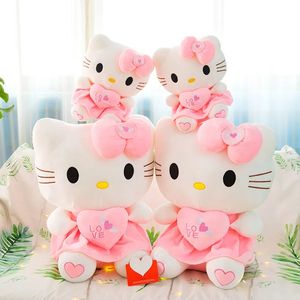 2024 Factory wholesale 30cm lovely hug cat plush toy anime Surrounding doll children's favorite gift