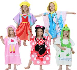 2018 Prinzessin Gefrorene Cartoon Tier Baby Kapuzenbademantel Säuglingsbadetuch Bademantel Für Kinder Kinder Baby Bademantel Pyjamas Y19249757