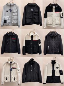 Designer Pra mens hooded jackets men outerwear street Spring Autumn coats shirt zipper jacket Official website custom fabric High quality brand top stoney coat