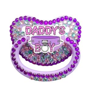 DDLG Adult Baby Pacifier Handmade Large Size Nipple With Daddys Boy Adult Pacifiers Silicone Pacifier Dummy Dom 240219