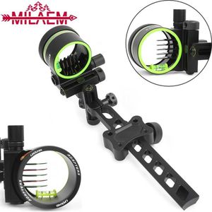 Bow Arrow Compound Bow Sight 5 Pin Sight Archery 4x 6x 8x Lens 0,019 Optic Fiber Justerbar Kort Lång lång typ AIMING HACT AITACHER YQ240301