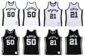 Basketbol Forması David Robinson San Antonio''Spurs'''Sretro Siyah Mesh Hardwoods Classics Retro Jersey S-XXL Sports City Jersey