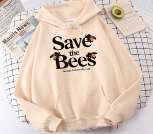 Men039s Hoodies Sweatshirts Save the Bees Meddelande godkände Print Men hoody tjock bekväm sportkläder varm hiphop hooded ov2799103