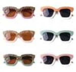 Fashion Kids leopard splicing color Square frame sunglasses 2021 children Uv protection sunglass boys girls cool beach glasses A578999367