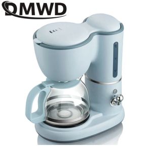 Araçlar DMWD Espresso Kahve Makinesi Damla Kahve Makinesi 600ml Çaydan Cam Şişe Kahve Tozu Damla Kanıtı Filtresi Yalıtımlı Çaydan Çamden 220V